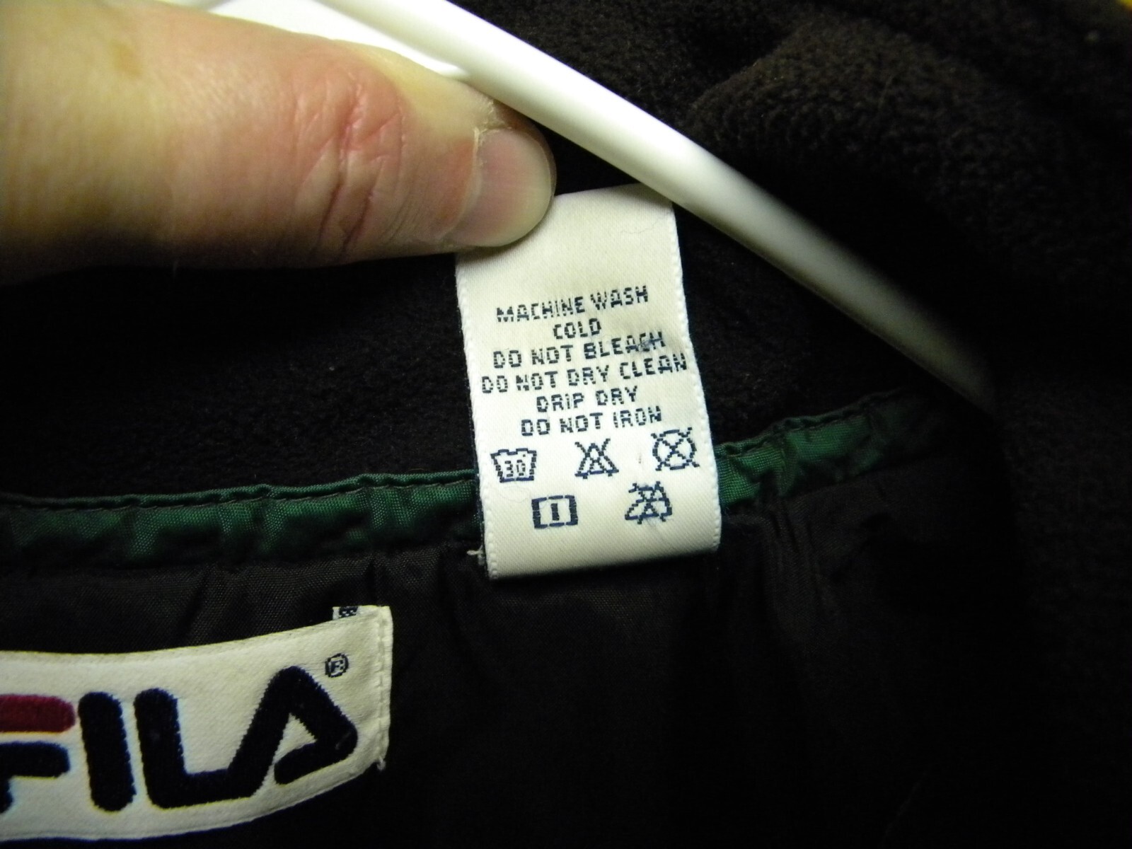 Pullover a vento uomo Fila verde 1 4 zip collo pile taglia XL