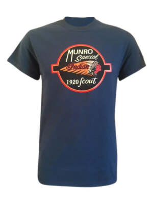 Rockwells Speed Shop Munro Special Retro T-Shirt In Dunkelblau