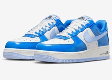 Nike Air Force 1 Low '07 Blue Patent Sneaker Schuhe Baby Blau 39 US 8 FJ4801-400