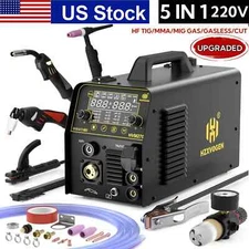 5 in 1 MIG/CUT/TIG/MMA Welder 200A MIG Welder Plasma Cutter 220V Gas/Gasless US