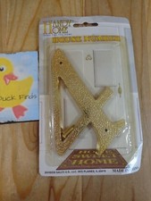 HOUSE NUMBERS 5" Gold Colored Plastic Textured YOU PICK ONE