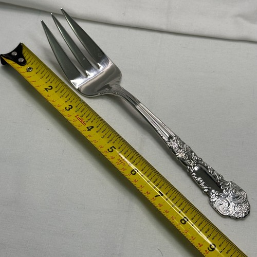 Reed & Barton RENAISSANCE Edelstahl 18/10 glänzend massiv Aufschnitt Fleisch Serviergabel 9"
