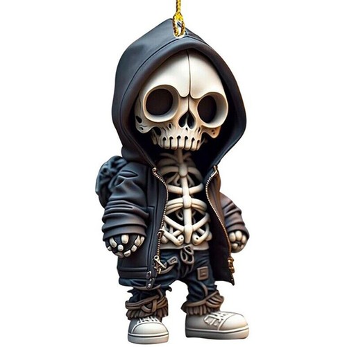 2D Mini Coole Skelett-Figuren, Halloween-Skelett-, Kunstharz-Ornament für Auto - Picture 11 of 19