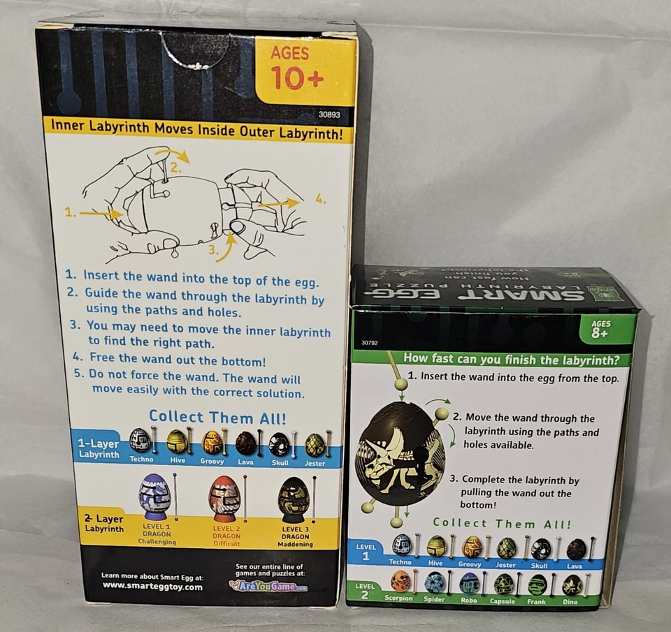 BePuzzled Smart яйца уровень 2 лабиринт головоломки дракон и динозавр новый в коробке 2 головоломки! НОВЫЙ - Изображение 2 из 2
