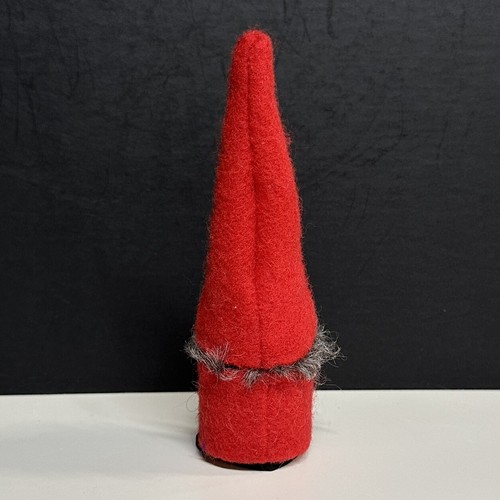 LARSSONS TRA Sweden SANTA CLAUS GNOME Wood Christmas TOMTE 6" Heart Feet Label - Picture 3 of 6
