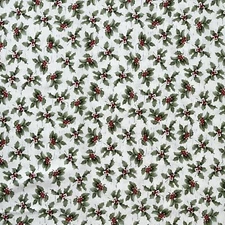 Christmas Fabric | Henry Glass Sheltering Snowman Holly Leaf White Birch | YARD