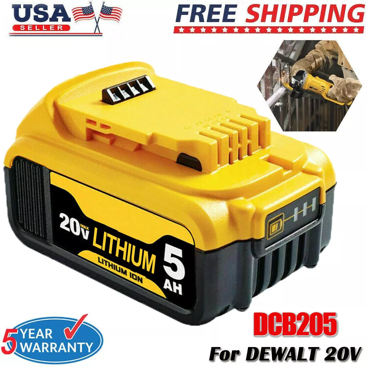 BATERIA DEWALT 20V 5.0AH LITHIUM ION