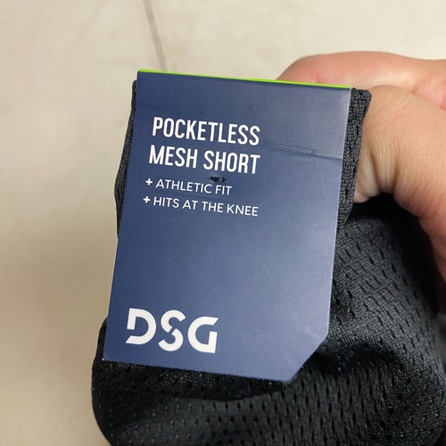 DSG Boys Training Pocketless Design Mesh Short Athletic Fit Pure Black DAB13108 - Picture 6 of 8
