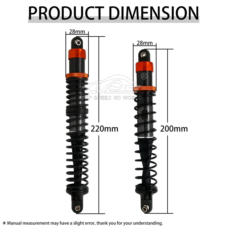 Amortiguador delantero y trasero 6 mm 4 piezas apto para 1/5 HPI BAJA RV KM 5B 5T 5SC Foto 3 de 4