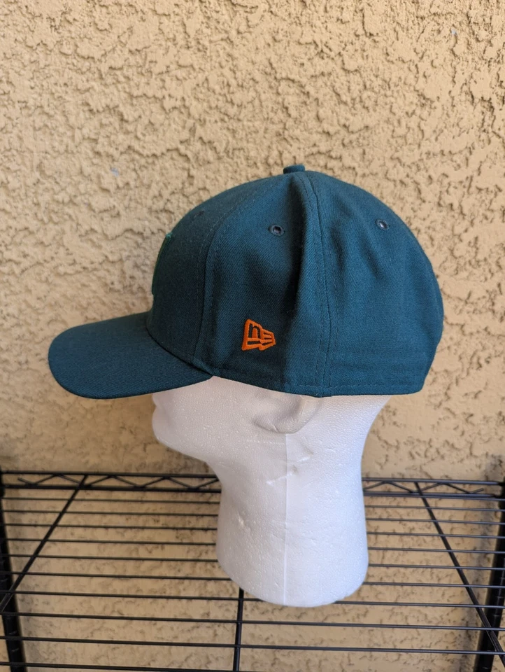 Vintage Miami Hurricanes Hat 7 7/8 Green New Era Fitted Made In USA The U - Image 4 of 4