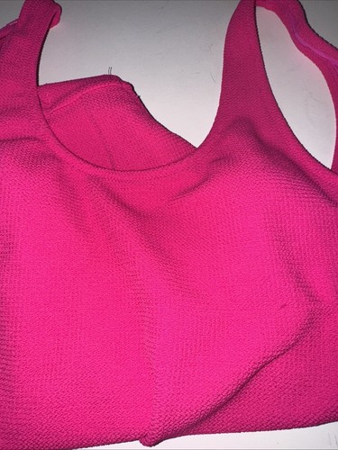 Women's LOVE & SPORTS Scrunchy Pink 1-Piece Swimsuit Plus Size XS (0-2) See Pics - Picture 7 of 15