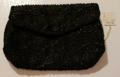 black beaded clutch
