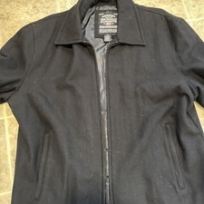 Steve And Barry s The Woolly Mammoth Jacket Wool Blend Black Size XL Men s Zip
