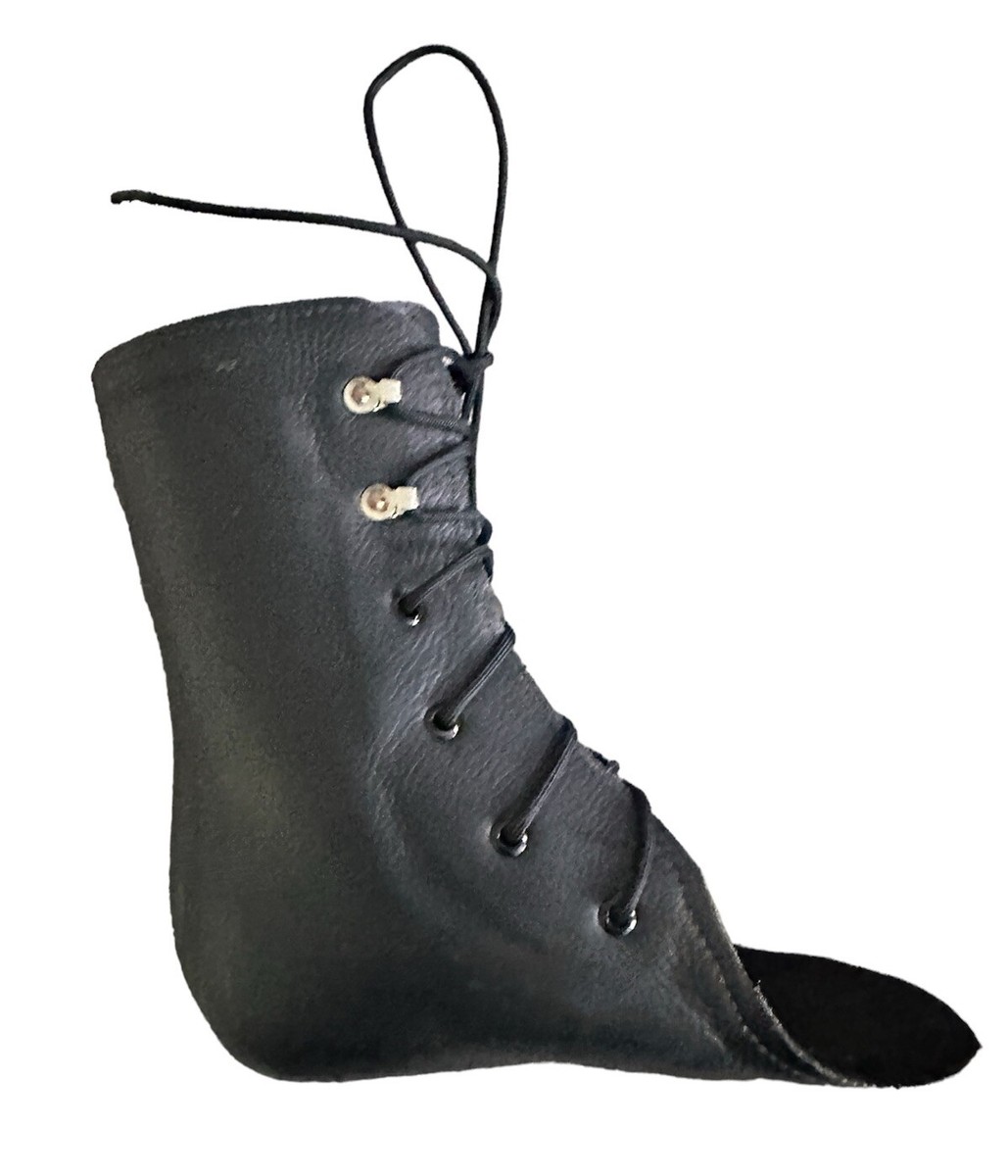AFO Leather Ankle Brace Orthopedic Left Boot Foot Drop Black