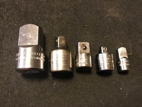 5 Piece Proto Professional Tools 1/4", 3/8", 1/2", 3/4" Socket Adapter Set - Picture 2 of 4