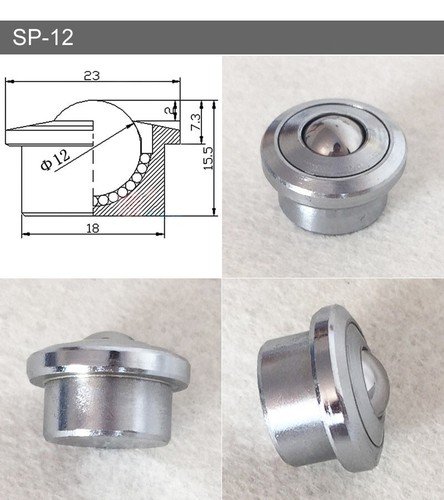 1x Ball Transfer Bearing Unit Conveyor Roller SP-8 SP-12 SP-15 SP-22 SP-25 SP-30 - Picture 4 of 10