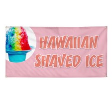 Vinyl Banner Multiple Sizes Hawaiian Shaved Ice Advertising Printing A Retail