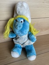 Vtg 1981 Smurfette Smurf Peyo Wallace Berrie  Co. Stuffed Plush Toy 8  