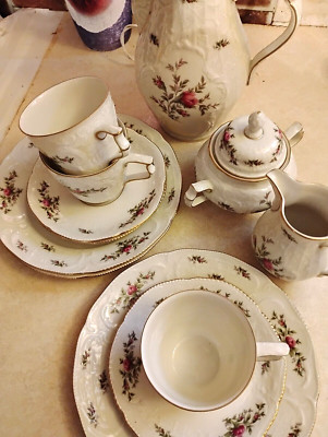 14 Pices, PORCELAIN ESTATE.ROSENTHAL,SELP GERMANY,CLASSIC ROSE COFFEE SET FOR 3