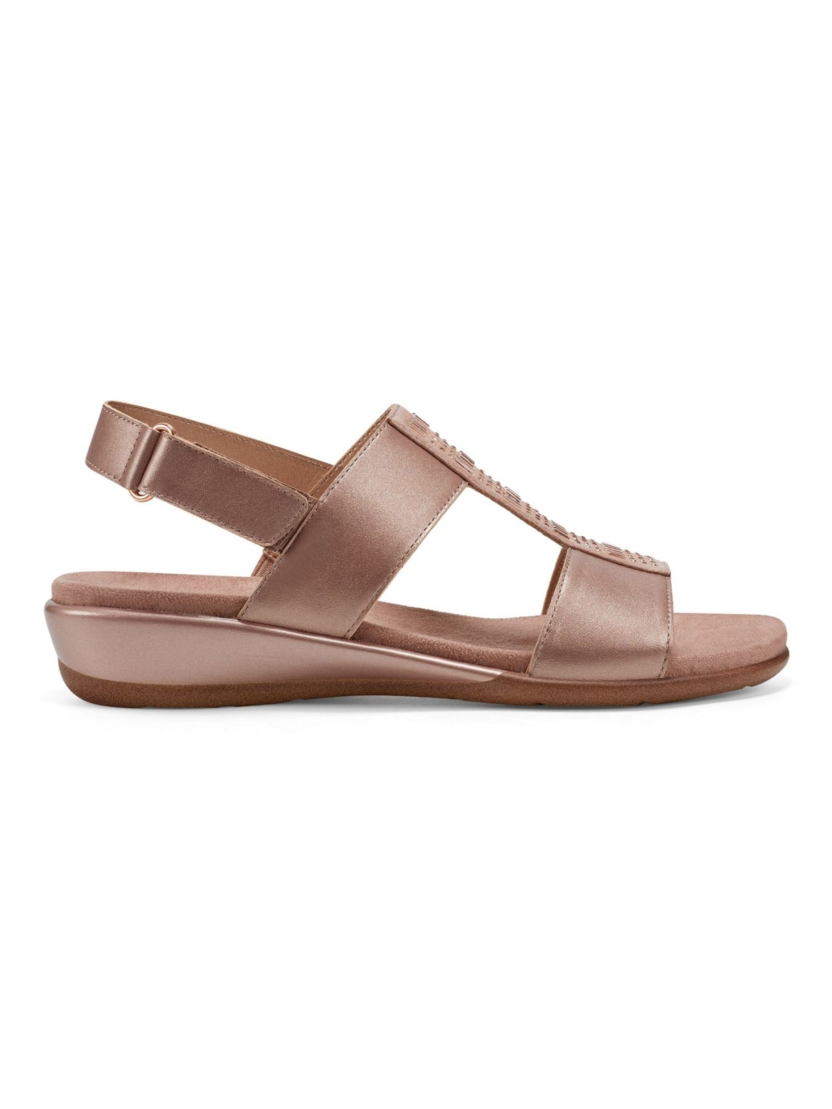 EASY SPIRIT Womens Gold Hazel Toe Wedge Leather Slingback Sandal 7.5 M eBay