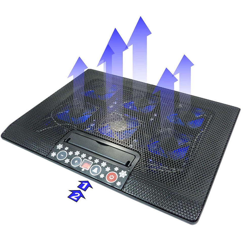 Laptop Kühler Notebook Kühler Kühlpad Laptop Ständer 6 LED Lüfter für 12-17 Zoll - Bild 4 von 4