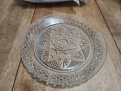 Vintage 1970s Cris d'Arques Luminarc 10'' Pressed Glass Plate Excellent!