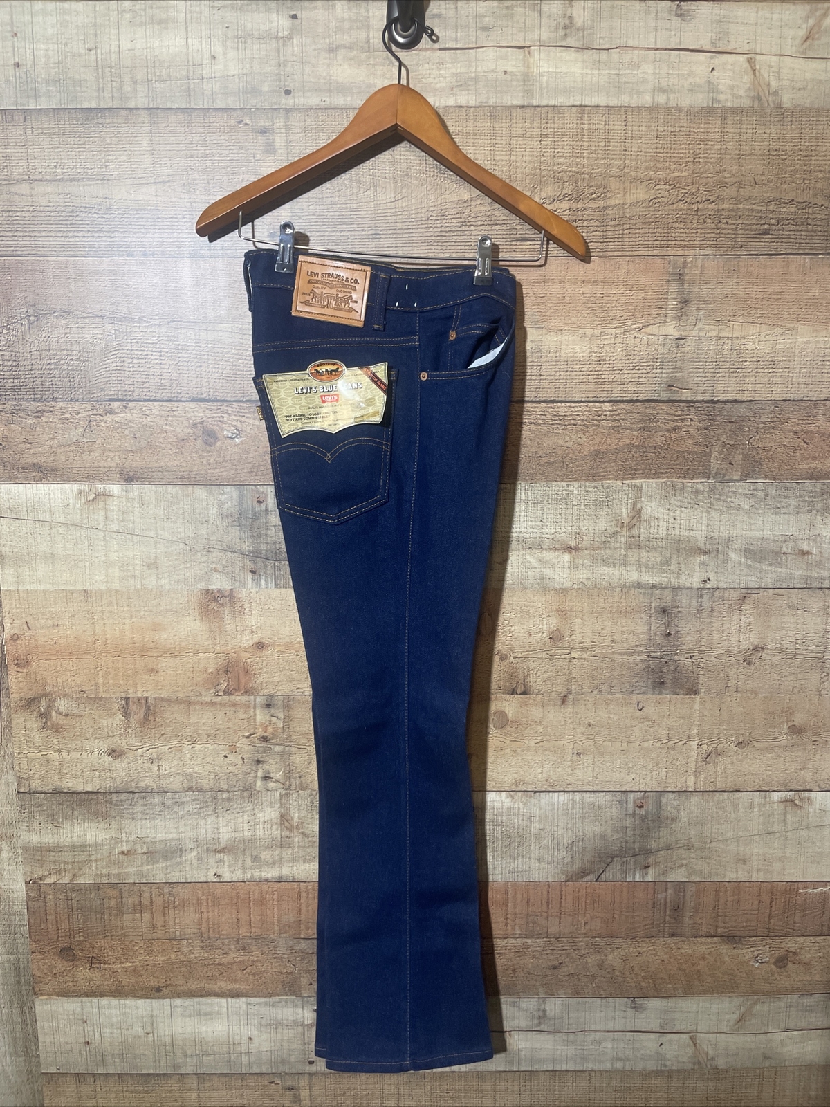 1980'S Levi's 20505-0217 Orange Tab Tapered Denim Pants, Made in USA, Men's Size W30 (approx.), Vintage cotton blue type Vintage Second Hand