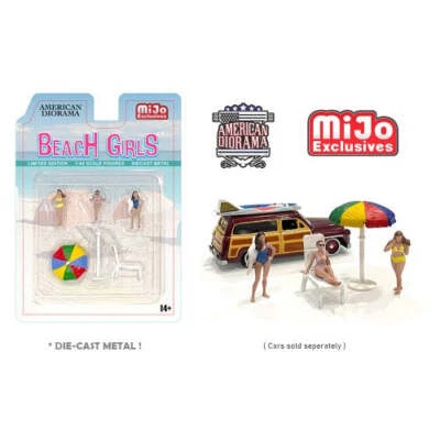 1:64 Figurine 3 Beach Girls Bikini Set Avec Accessoire American Diorama Mijo - Photo 1/2