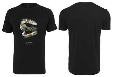 Mister Tee Herren T-Shirt Frontprint Money Mouth Tee black Kurzarm XS-XXL