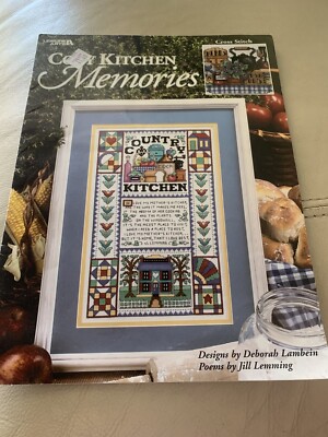 Leisure Arts Cozy Kitchen Memories Cross Stitch Leaflet Lambein  #3312