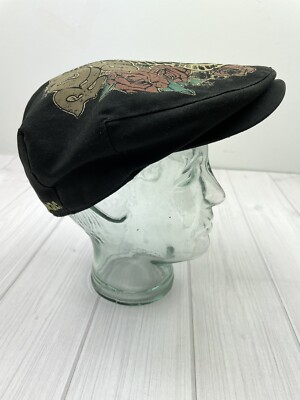 Hard Rock Cafe Snap Brim Hat Adult Black Paperboy Hat with  display picture 1