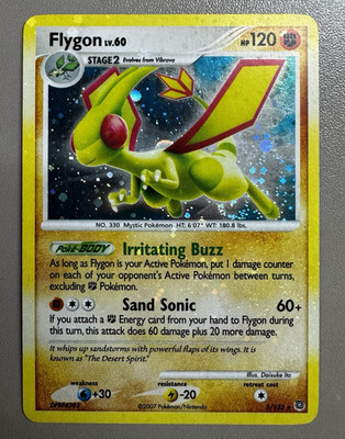Pokémon Flygon 5/132 Holo Rare mit Swirl - Englisch   Diamond & Pearl 2007