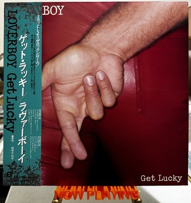 LOVERBOY Get Lucky Japanese Pressing With Obi And Lyric Sheet VG+/VG+