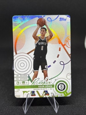 EGOR DEMIN 2025-26 Topps Match Attax White Foil Rookie #128 RC NETS    