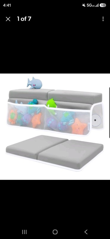 Toodly Baby Bath Kneeler & Elbow Rest Pad Support Bath Toys Organizer