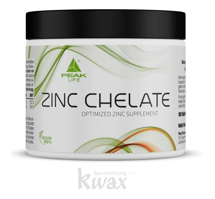 (EUR 122,11/kg) Zink Chelat Tabletten Peak Zinc 180 Stück à 500 mg = 90 g