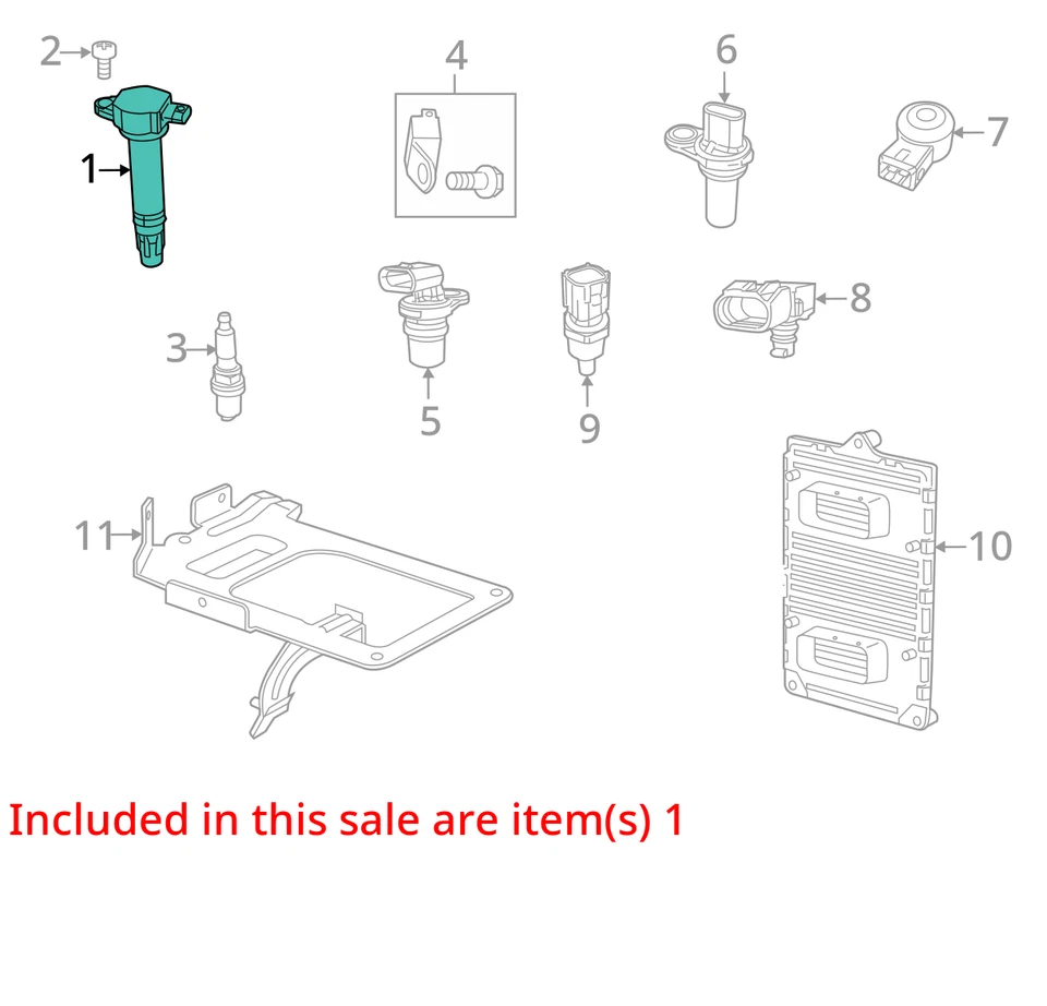 Bobina/encendedor compatible con 09-20 Journey 1695399 Foto 3 de 4