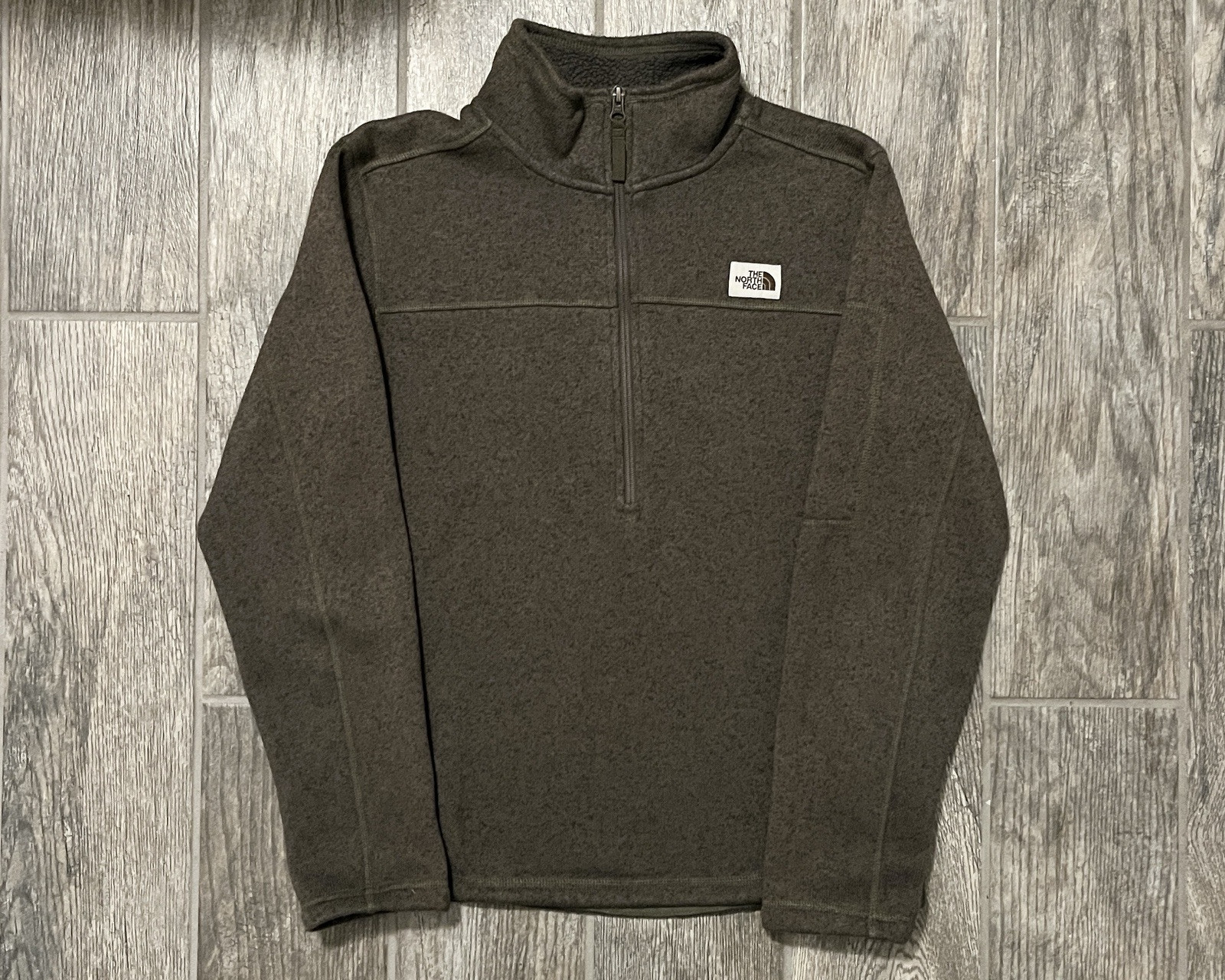 The North Face Men's Medium Green Quarter Zip Fleece Pullover