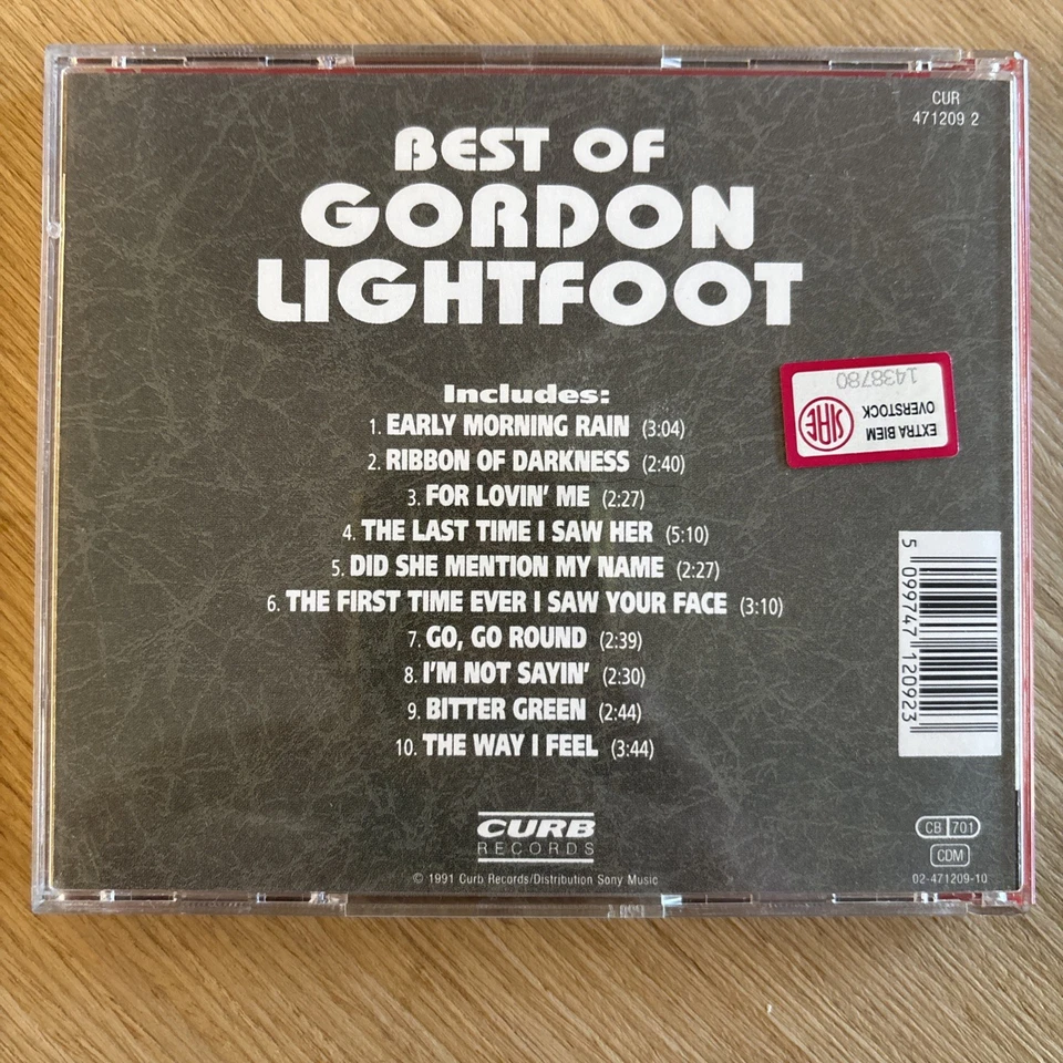 Gordon Lightfoot - Best Of * Raro Cura Sony 1991 Early Morning Rain, ecc OTTIMO - Imagen 2 de 4