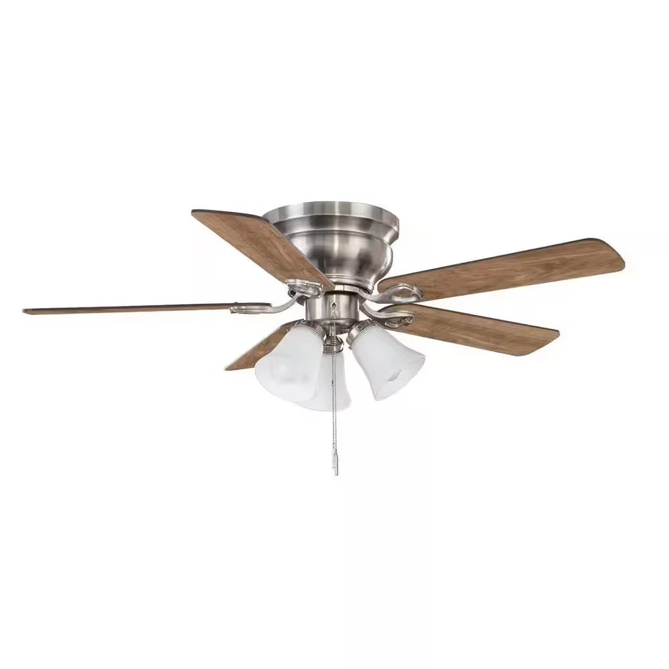 Clarkston II 44" LED Indoor Brushed Nickel Ceiling Fan Frosted Glass Light Kit - Image 3 of 4