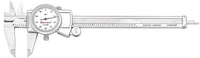 Starrett 61467 6" Dial Caliper .001" Grad SS Jaws