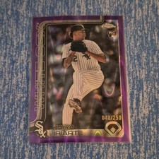 Topps 2024 Chrome Jairo Iriarte Rookie Purple Refractor Card #145 White Sox