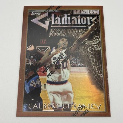 1996-97 Topps Finest - Common Bronze Calbert Cheaney #4   Refractor