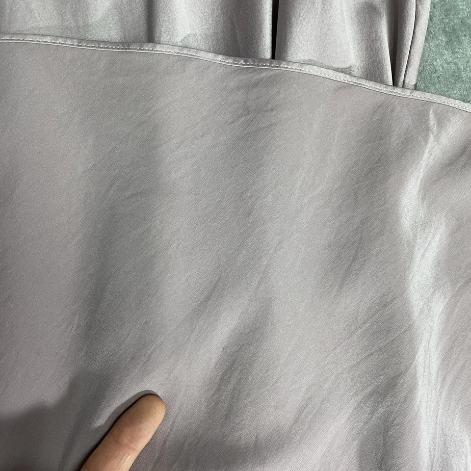 Vestido Banana Republic para mujer talla L púrpura Bliss seda sin cordones aberturas laterales corte sesgado Foto 4 de 4