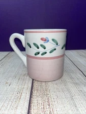 Pink Garland Caleca Italian Coffee  Mug/Hand Painted Art Deco