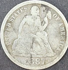1887-S Seated Liberty Dime 10C Silver Business Strike Circulated