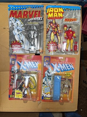 4 Vintage Marvel Super-Heroes Action Figure Lot Toy Biz Uncanny Lot Of 4