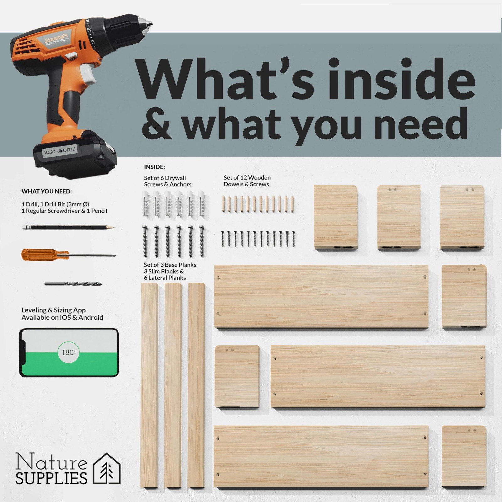 Set of 3, 23.1 Inches, Natural Wood Floating Shelves for Wall, Kids Bookshelf...