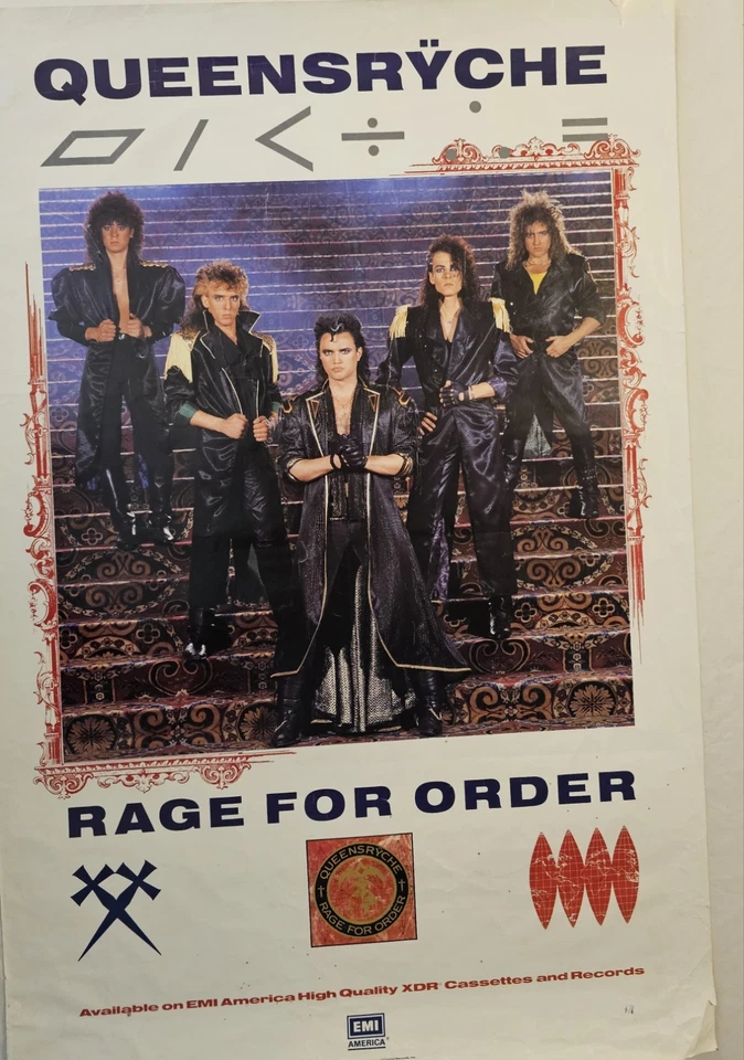 Queensryche Rage For Order Rare Original Promo Poster 36 X 24" RARE - Image 2 of 4