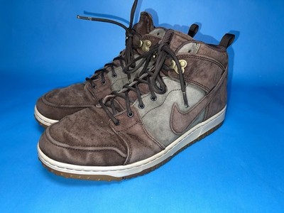 Nike Dunk High Premium 805995-300 Brown Suede Men s Size 10 Shoes